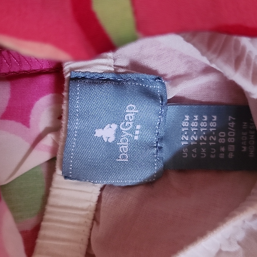 Baby GAP Floral Pink Sleeveless Dress Size 12-18 M - Picture 4 of 8